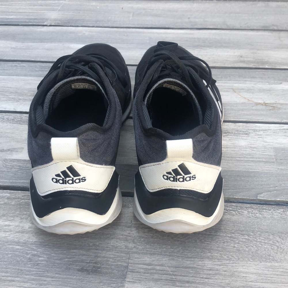 Men’s Adidas Black/White/Gray Shoes Sz 10 - Picture 4 of 9